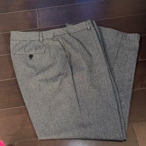 TALBOTS High Waist Slim Black/White Dot Stretch Cotton Pants Women's Size: 14